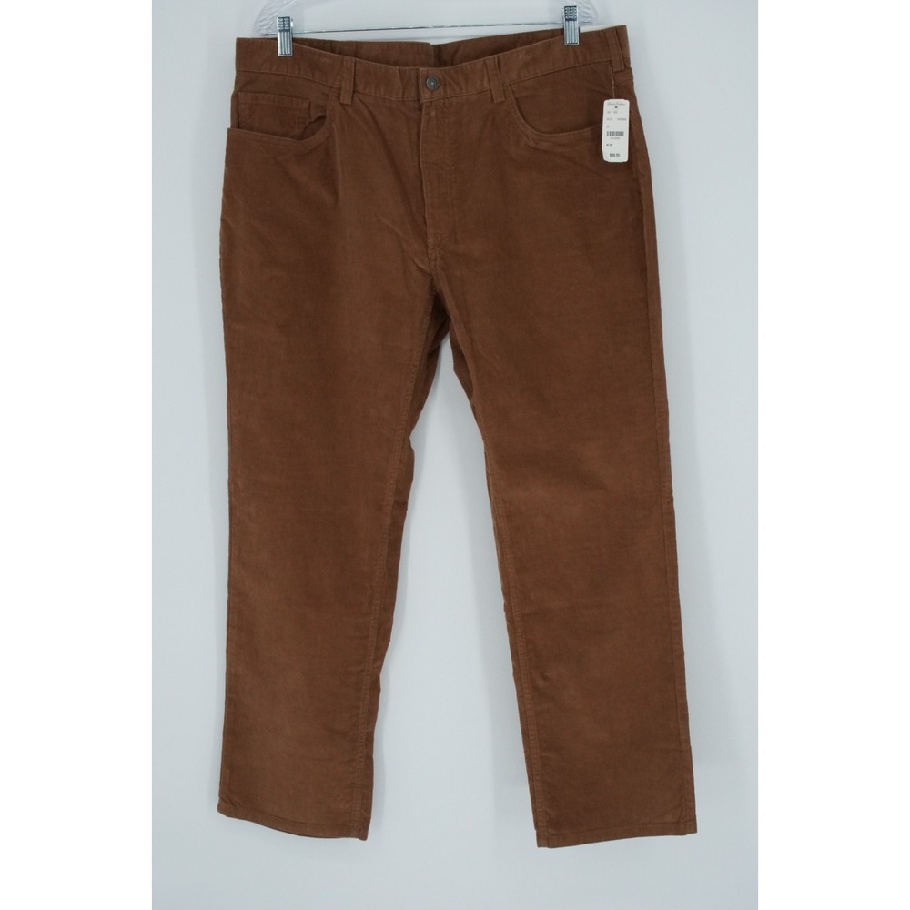 Brooks Brothers Brown Corduroy Pants Mens 40x30 Straight Classic Cotton Stretch - Picture 2 of 14